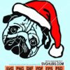 Santa pug svg