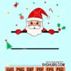 Santa split monogram svg