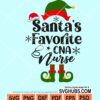 Santa's favorite CNA nurse svg