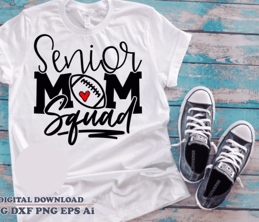 Senior mom squad SVG