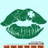 St patrick's day lips svg
