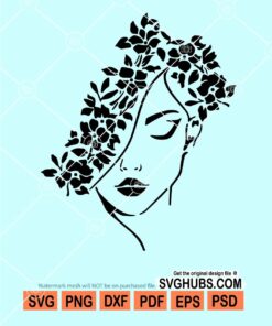 Stencil girl svg