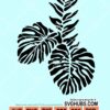 Stencil monstera svg