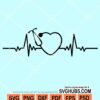 Stethoscope heartbeat svg