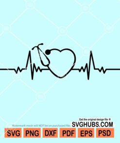 Stethoscope heartbeat svg