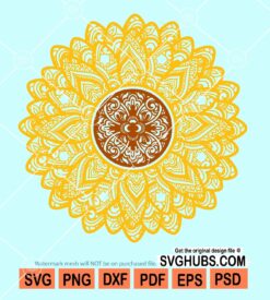 Sunflower mandala svg