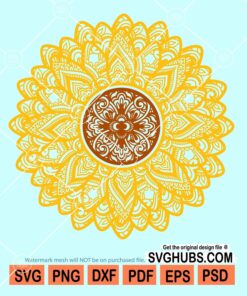 Sunflower mandala svg