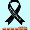 Survivor ribbon svg