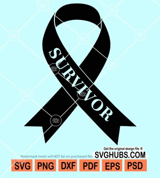 Survivor ribbon svg