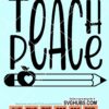 Teach peace svg