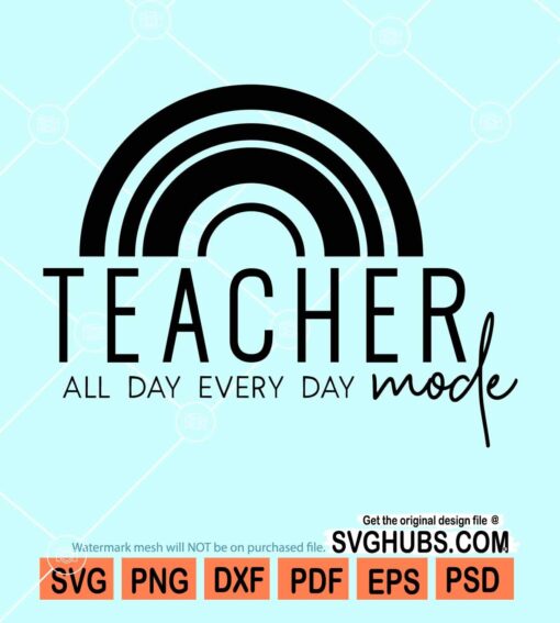 Teacher all day every day mode svg