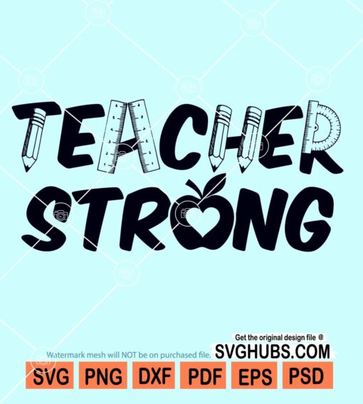 Teacher strong svg