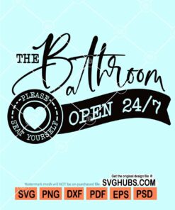 The bathroom open 24/7 svg