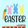 Three Easter bunnies SVG