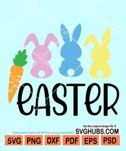Three Easter bunnies SVG