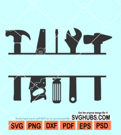 Tools split monogram SVG