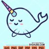 Unicorn narwhal svg