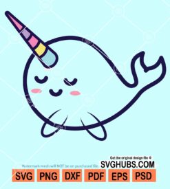 Unicorn narwhal svg