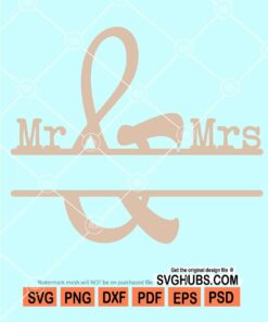 Wedding split monogram svg