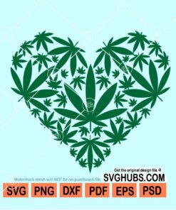 Weed heart svg