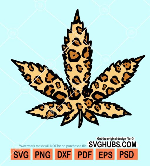 Weed leopard prints svg