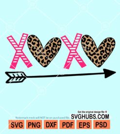Xoxo cheetah print svg