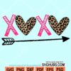 Xoxo leopard print svg