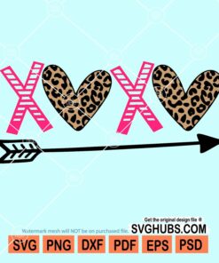 Xoxo leopard print svg