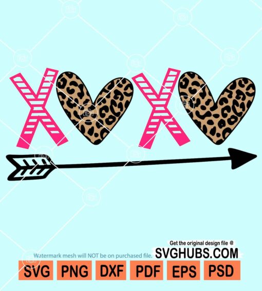 Xoxo leopard print svg