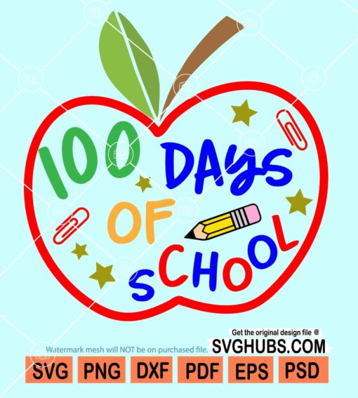 100 Days of school svg