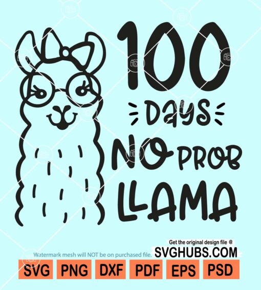 100 days no prob llama svg