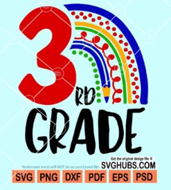 3rd grade rainbow svg