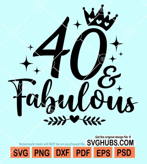 40 and fabulous svg