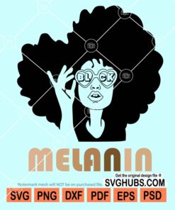 Afro girl melanin svg