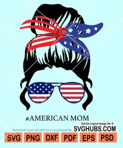 American mom skull svg