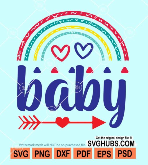 Baby rainbow svg