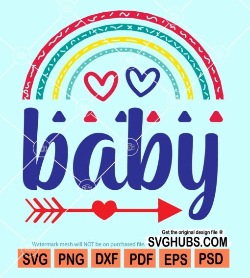 Baby rainbow svg