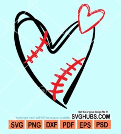 Baseball heart svg