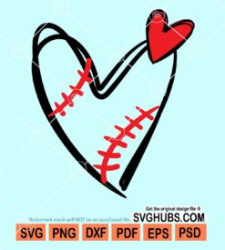 Baseball heart svg