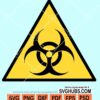 Biohazard warning sign svg
