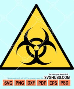 Biohazard warning sign svg