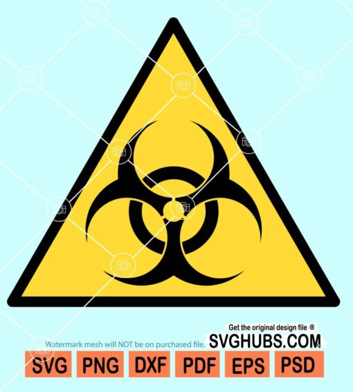 Biohazard warning sign svg