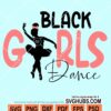 Black girl's dance svg