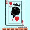 Black queen card svg