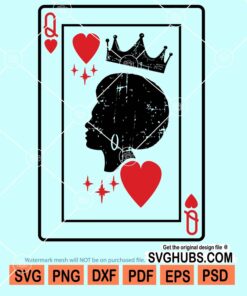 Black queen card svg