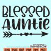 Blessed auntie svg