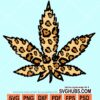 Cannabis leopard print svg