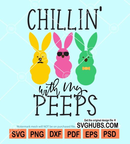 Chilin with my peeps svg