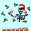 Christmas skeleton svg