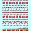Christmas sweater pattern square svg